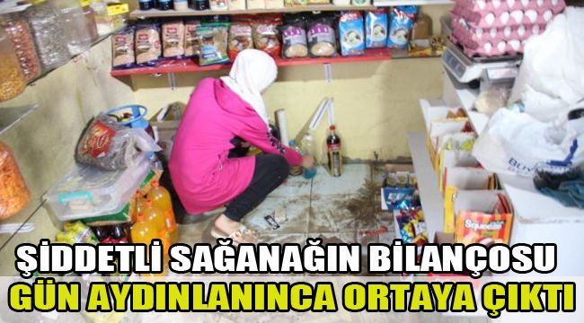 ŞİDDETLİ SAĞANAĞIN BİLANÇOSU GÜN AYDINLANINCA ORTAYA ÇIKTI