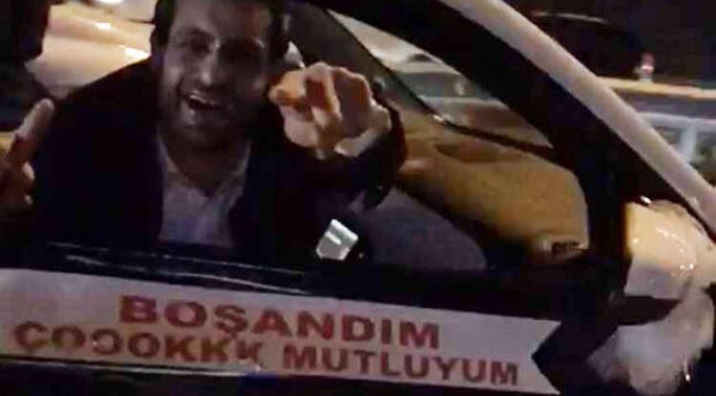 Boşanınca otomobilini süsletip tur attı