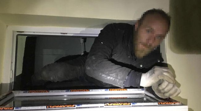 Kaçmak isterken , havalandırma boşluğunda yakalandı