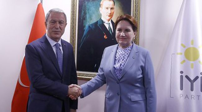 Milli Savunma Bakanı Akar, Akşener’i ziyaret etti