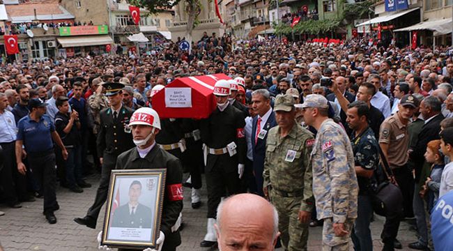 Şehidimize acı veda