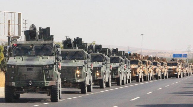 Sınırda büyük hareketlilik! 100 araçlık askeri konvoy Kilis'te