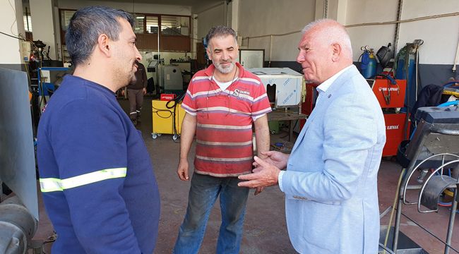 BAŞKAN KARAKAYALI'DAN SANAYİ ZİYARETİ
