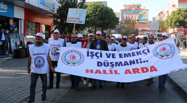 GAZİEMİR'DE İŞÇİLERDEN OTURMA EYLEMİ
