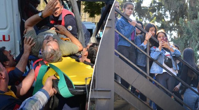 Dehşeti yaşadılar! Vinç üst geçide çarptı...