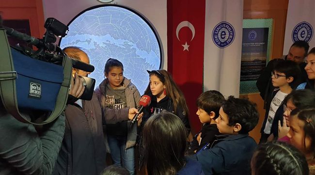 Küçükler ara tatillerini EÜ Gözlemevi’nde değerlendiriyor