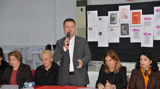 MENEMEN "KADINA ŞİDDETTE HAYIR" DEDİ