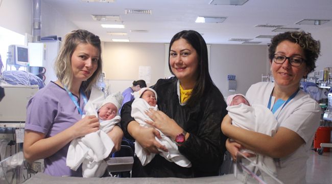 'Prematüre hemşiresi, prematüre üçüz doğurdu'