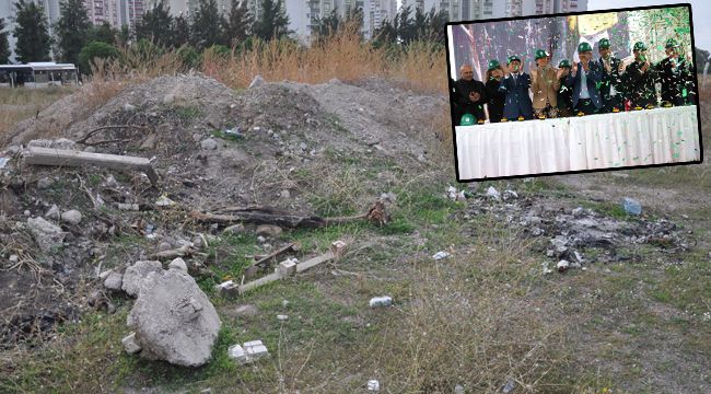 Seçim öncesi temeli atıldı, şimdi moloz yığını