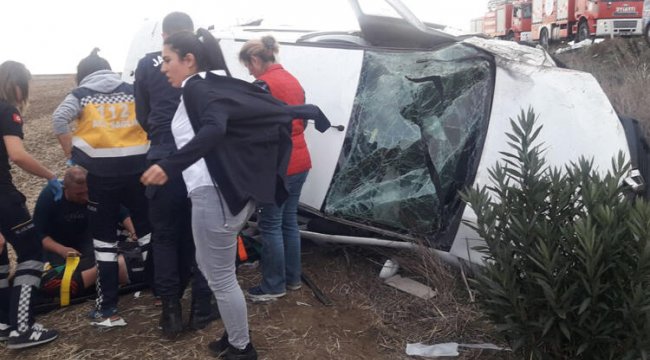 Tekirdağ'da otomobil takla attı: 3 yaralı
