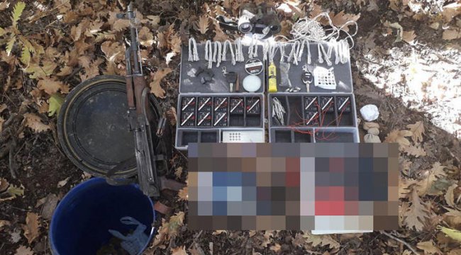 Teröristlere ait silah ve mühimmat ele geçirildi