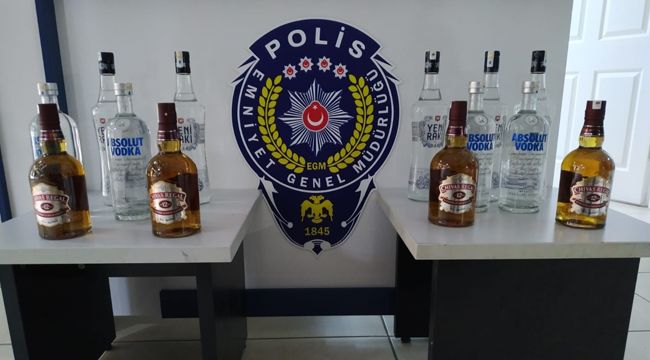 FOÇA’DA KAÇAK İÇKİ OPERASYONU