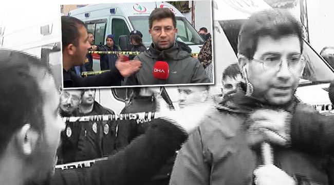 Görevi başındaki muhabire çirkin saldırı