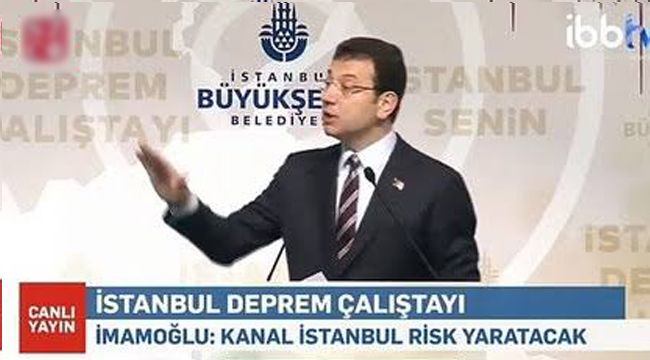 İmamoğlu o proje için  "Cinayet projesidir" dedi