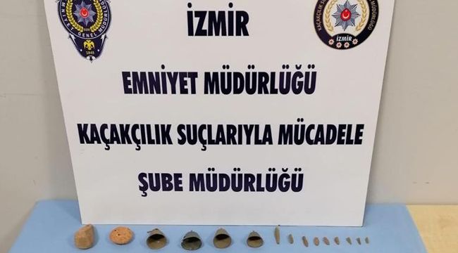 İZMİR'DE TARİHİ ESER ELE GEÇİRİLDİ