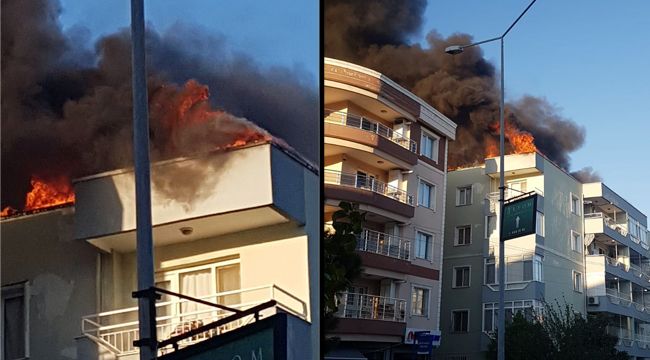 İZMİR'DE YANGIN