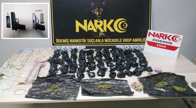 ÖDEMİŞ'TE UYUŞTURUCU BASKINI
