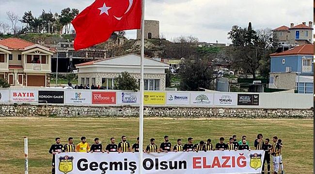 Alaçatıspor'dan maç öncesi anlamlı pankart