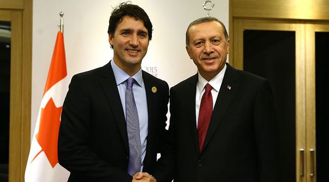 Cumhurbaşkanı Erdoğan, Kanada Başbakanı Trudeau ile görüştü
