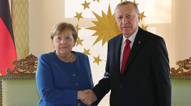 Cumhurbaşkanı Erdoğan, Merkel ile görüşüyor