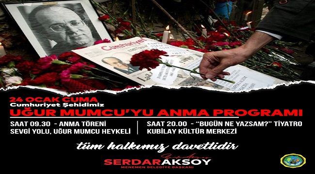 Uğur Mumcu Menemen’de anılıyor