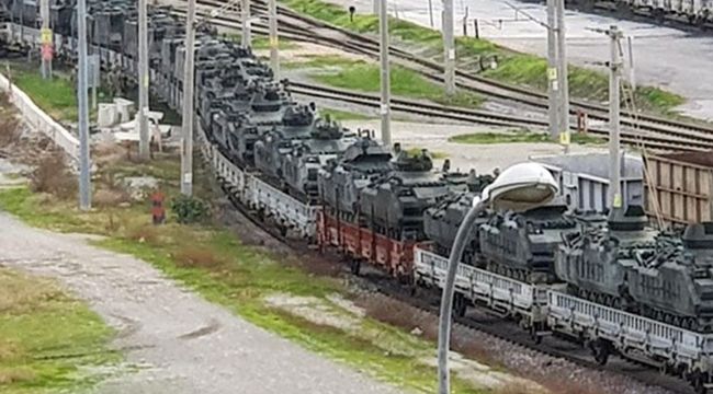 Askeri araçlar sınıra gönderildi