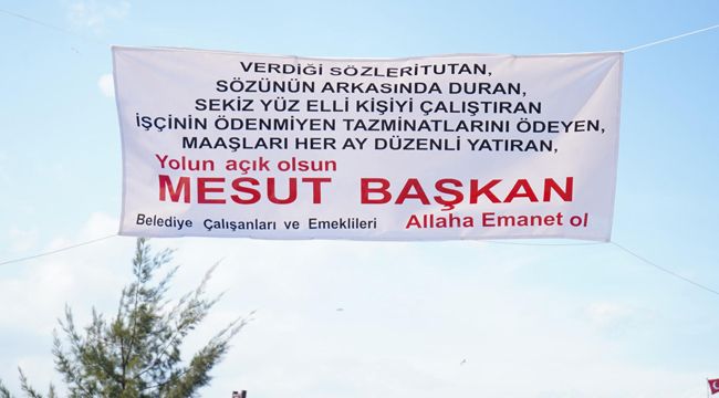 BAŞKAN ERGİN'E EMEKLİ PERSONELDEN JEST