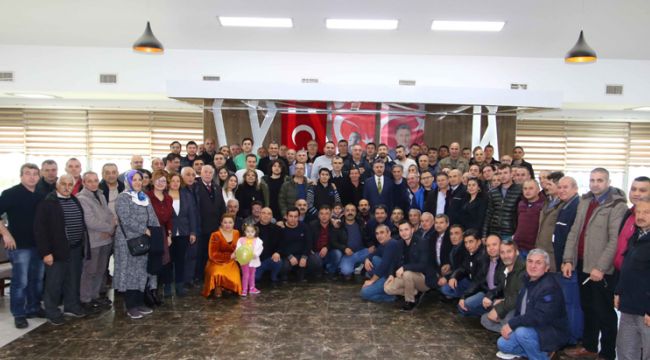 BAŞKAN SANDAL APARTMAN GÖREVLİLERİYLE BULUŞTU