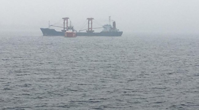 Çanakkale Boğazı'nda gemi yangını