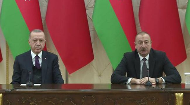 Erdoğan ve Aliyev'den ortak basın açıklaması