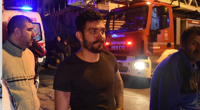 İZMİR'DE YANGIN PANİĞİ
