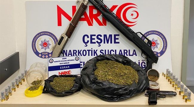 ÇEŞME'DE NARKOTİK OPERASYONU