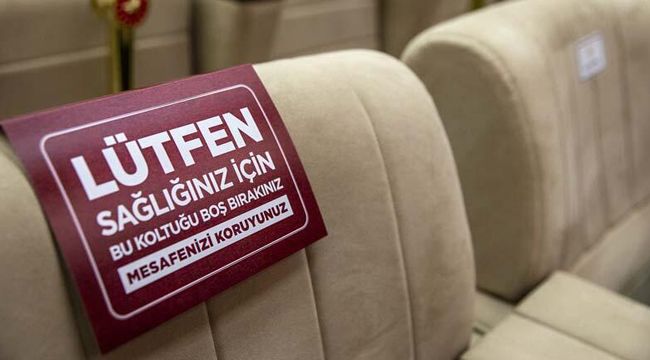 Cumhurbaşkanı Erdoğan'ın açıklama yapacağı salonda koronavirüs önlemleri