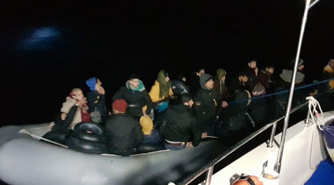 Didim açıklarında yardım isteyen sığınmacılar kurtarıldı