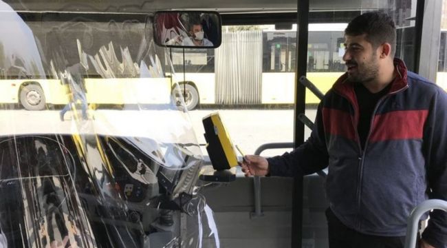 İstanbul'da özel halk otobüslerinde koronavirüs önlemi