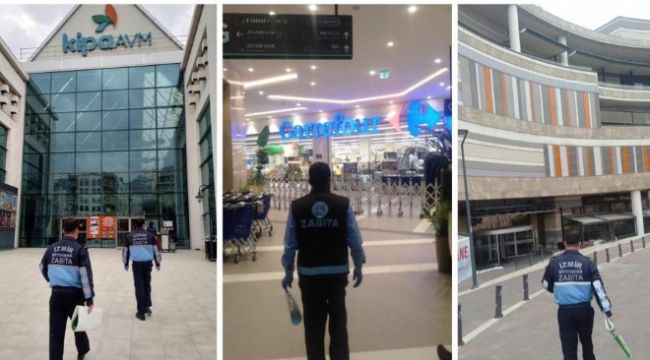 İZMİR'DE AVM'LER KAPANDI