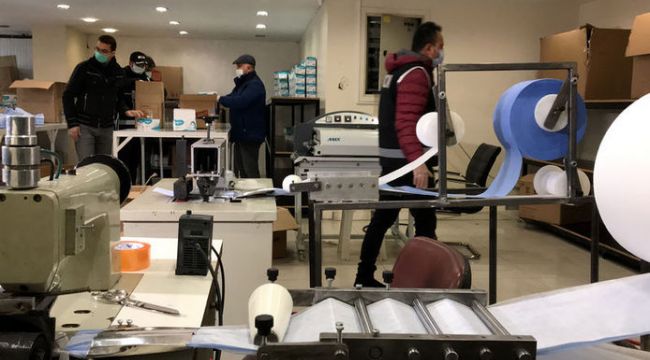 Kaçak maske üretenlerin  işyeri mühürlendi