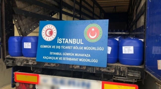85 ton sülfürik asit ele geçirildi