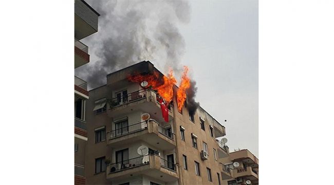 Apartmanda dehşete düşüren mutfak tüpü patlama