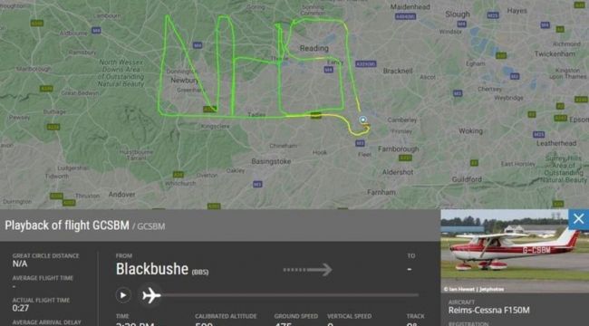 Ay-Yıldız'ı örnek alan İngiliz pilota soruşturma