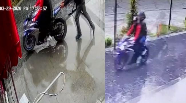 Beylikdüzü'nde motosiklet hırsızlığı kamerada