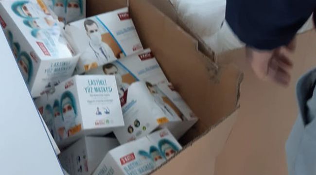 Çekmeköy&#039;de 7 bin 600 adet kaçak  maske ele geçirildi