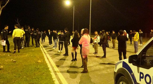 Dansözlü drift partisine polis baskını