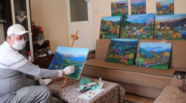 'Evde kal' çağrısına uydu, evinin bir odasını atölyeye çevirdi