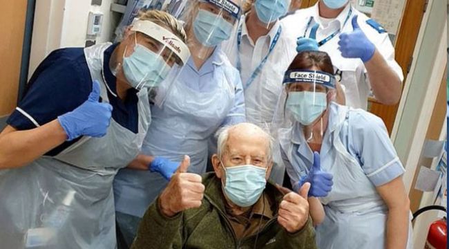İngiltere’de 101 yaşındaki adam koronavirüsü yendi