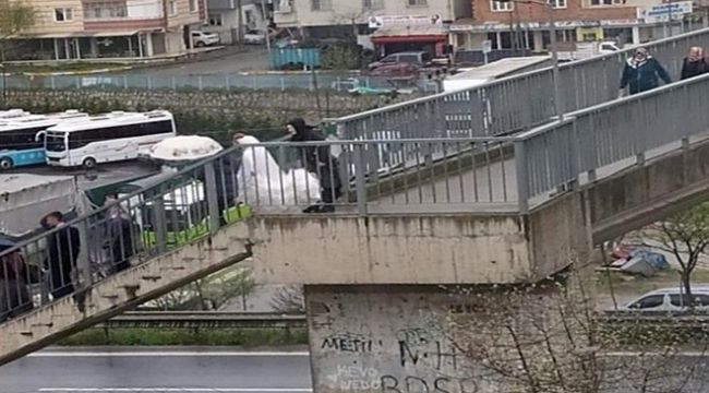 İstanbul ve Kocaeli’ni ayıran üst geçit gelin ve damadı kavuşturdu