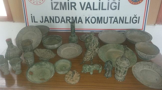 İzmir'de Bizans dönemine ait eserler ele geçirildi