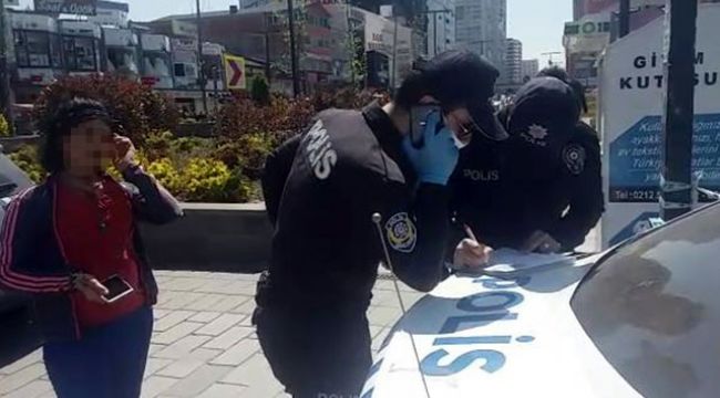 Meydanda maskesiz dolaşan kadına 3 bin 150 TL ceza