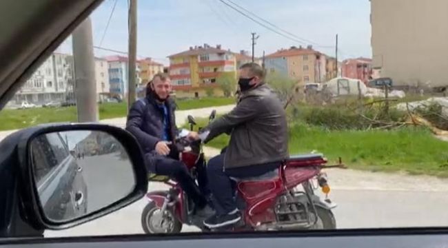 Motosikletle ilginç korona mesajına 1360 TL ceza