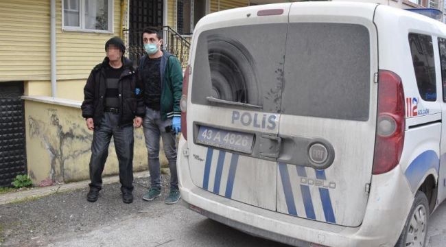 Taciz şüphelisi kendisini eve kilitledi